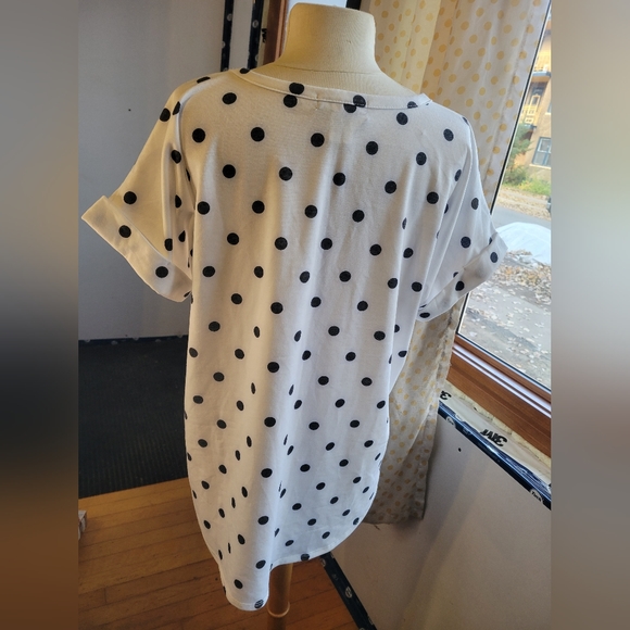Kim and Cami oversized polka dot shirt, like new, sz L - Picture 4 of 7